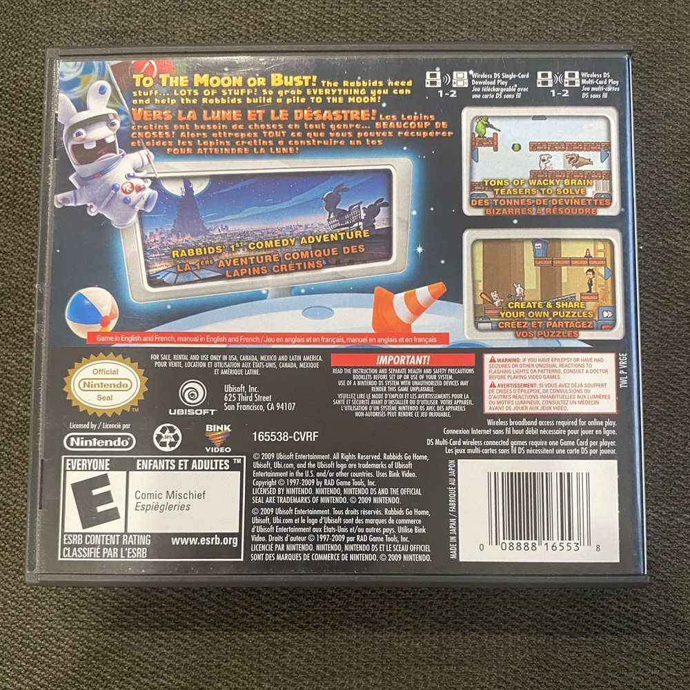 Nintendo DS Rabbids Go Home: A Comedy Adventure – Excellent Condition, Summer - Picture 2 of 4